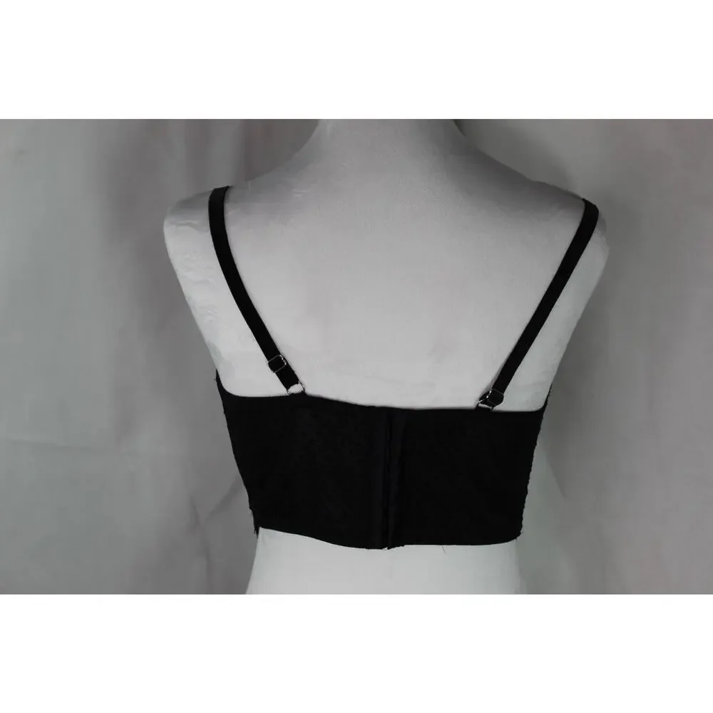 Intimissimi Lace Bra Sparkle Sequin Wide Brand Bustier Plunge V-neck 30C - Picture 3 of 10